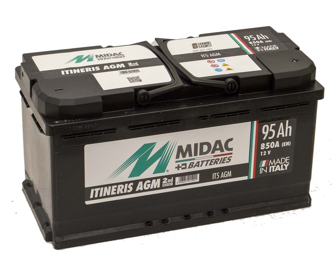 Автомобільний акумулятор MIDAC ITINERIS START STOP AGM, 12V, 95AH, EN850A